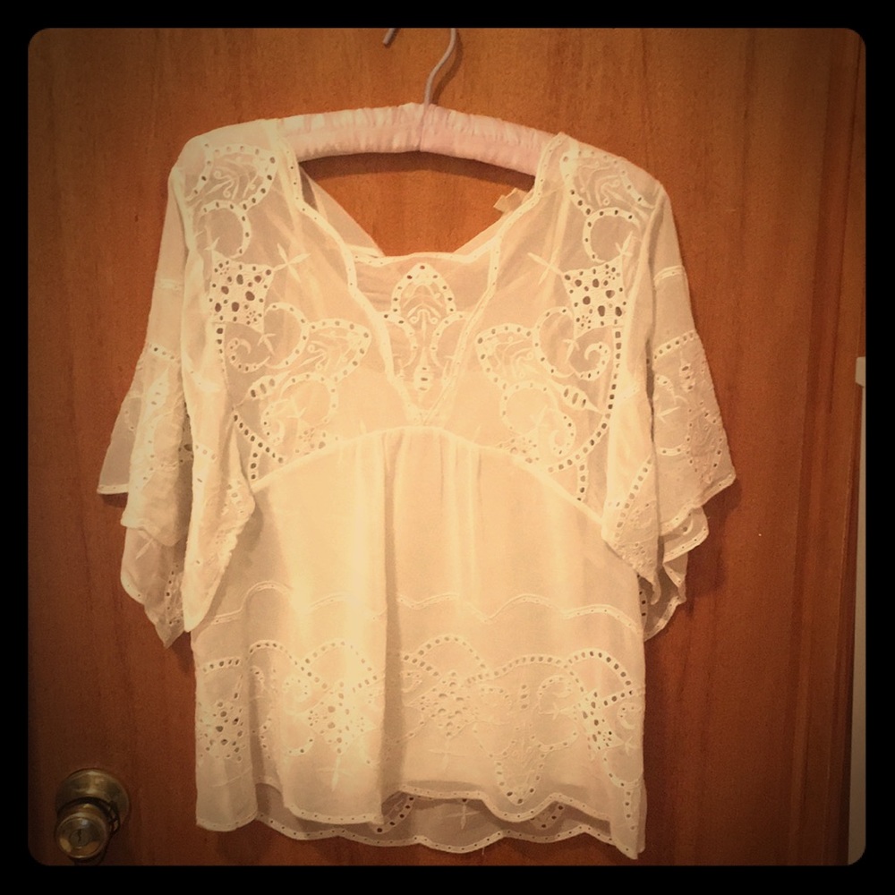 Flowy boho lace top SZ XS